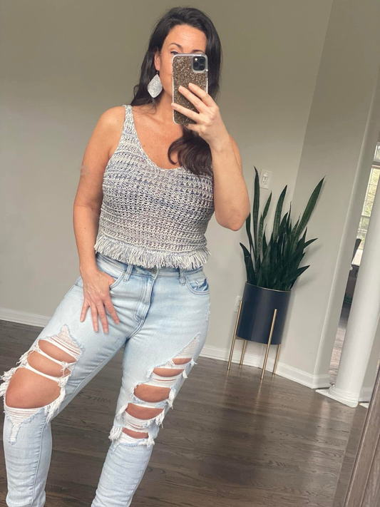 Ocean Mist Fringe Tank