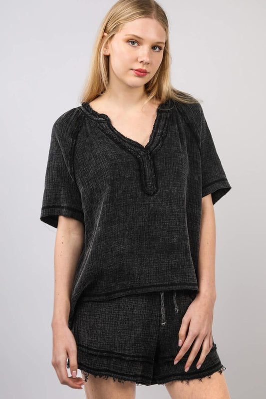 Off Duty Gauze Top